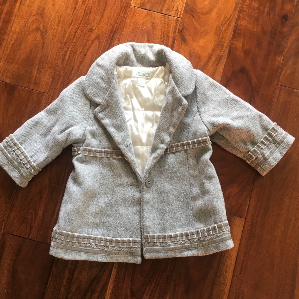 Children’s Place Gray Wool Blend Peacoat